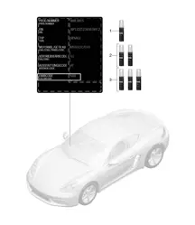 Aplicador de retoque de pintura / Pinturas 718C (982C) Cayman 2017>>