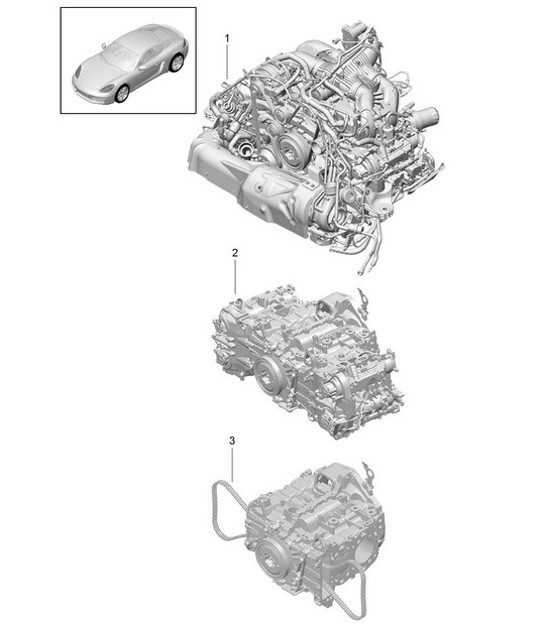 Diagram 101-000 Porsche Cayman 2.7L 987C 2006-08 Engine