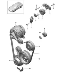 Riemenspanner / Keilriemen 718C (982C) Cayman 2017>>