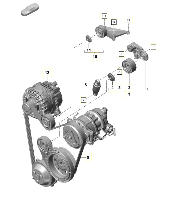 Diagram 101-011 Porsche 968 CS 3.0L 1993-95 Engine