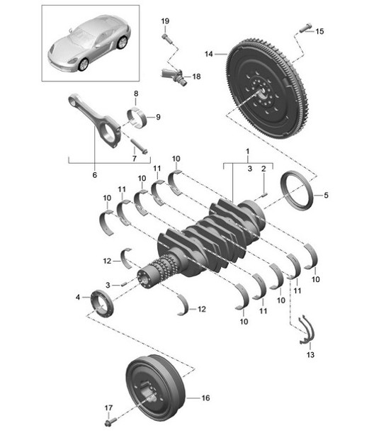 Diagram 102-000 Porsche 928GT 5.0L 1989-91 