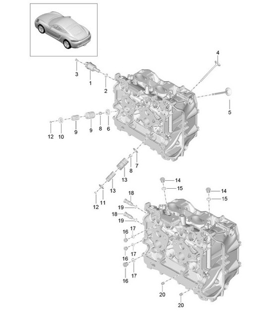 Diagram 103-005 Porsche Cayman GT4 3.8L 2015-16 Engine