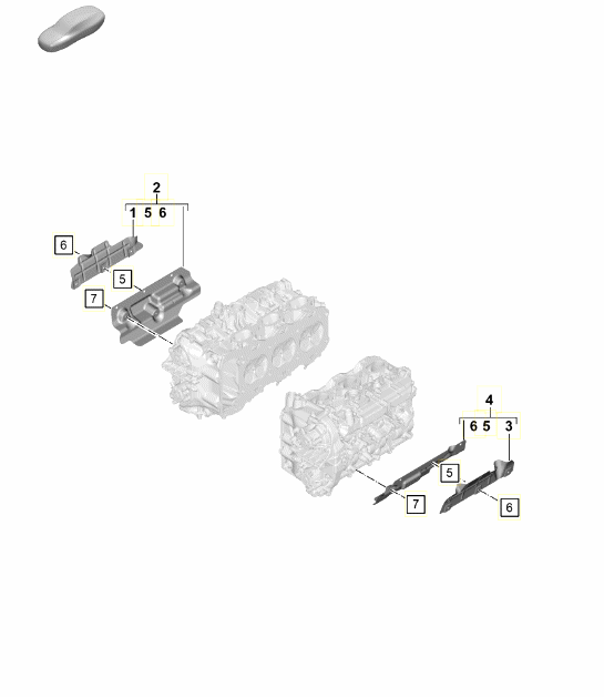 Diagram 103-008 Porsche Cayenne 9YA 2018-2023 