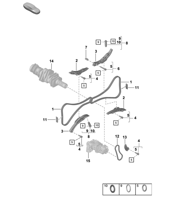 Diagram 103-016 Porsche 996 GT2 2001-05 Engine
