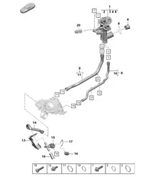 Sistema de refrigeración de refrigerante / Distribución de refrigerante / Motor 718C (982C) Cayman GTS 4.0L 2017>>