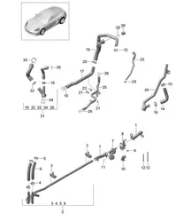 Refrigeración por agua / Tubería de agua / Control / Conexión 718C (982C) Cayman 2017>>