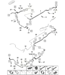 Système de refroidissement / Tuyau de liquide de refroidissement / Conduite de reniflard 718C (982C) Cayman GTS 4.0L 2017>>