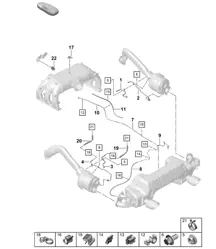 Filtro de partículas gasolina / Centralita trampilla de escape 718C (982C) Cayman GTS 4.0L 2017>>