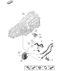 Boîte de vitesses manuelle / échangeur thermique / conduite d'huile / conduite d'eau (modèle : GTS 4.0,G8230) - Manuelle 6 vitesses - 718 (982) Boxster GTS 4.0L 2017>>