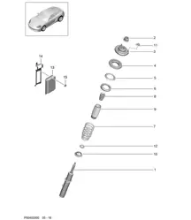 Federung / Stoßdämpferstrebe 718C (982C) Cayman 2017>>