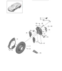 Frein à disque / Train avant 718C (982C) Cayman 2017>>
