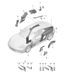 Partie latérale 718C (982C) Cayman 2017>>