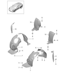 Forros / Paso rueda 718C (982C) Cayman 2017&gt;&gt;