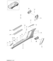 Seitenschwellerverkleidung und Belüftung / Motorraum 7189C (982C) Cayman 2017>>
