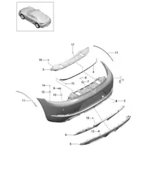 Rear bumper 718C (982C) Cayman 2017>>