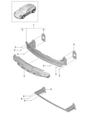 Porta parachoques - DELANTERO - 718C (982C) Cayman 2017&gt;&gt;