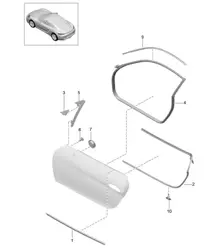 Türdichtung und Verkleidung 718C (982C) Cayman 2017>>