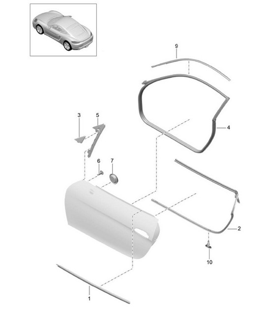 Diagram 804-010 Porsche 991 (911) MK2 2016-2018 Carrozzeria