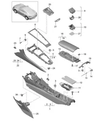 Mittelkonsole 718C (982C) Cayman 2017>>