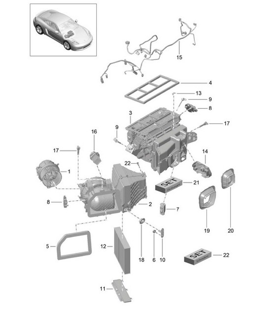 Diagram 813-010 Porsche Cayman S 3.4L 987C 2005-08 Body