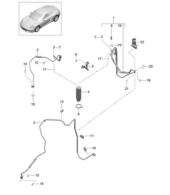 Diagram 813-025 Porsche 996 TURBO 2000-05 Body