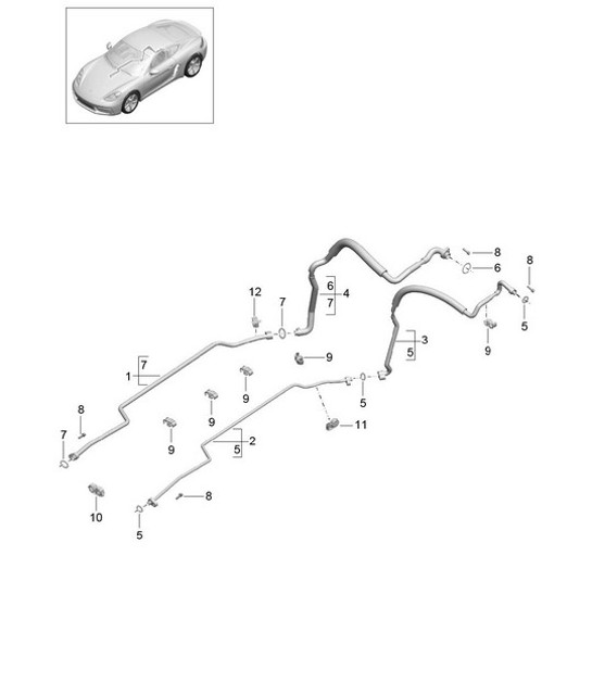 Diagram 813-030 Porsche Boxster 986/987/981 (1997-2016) Body