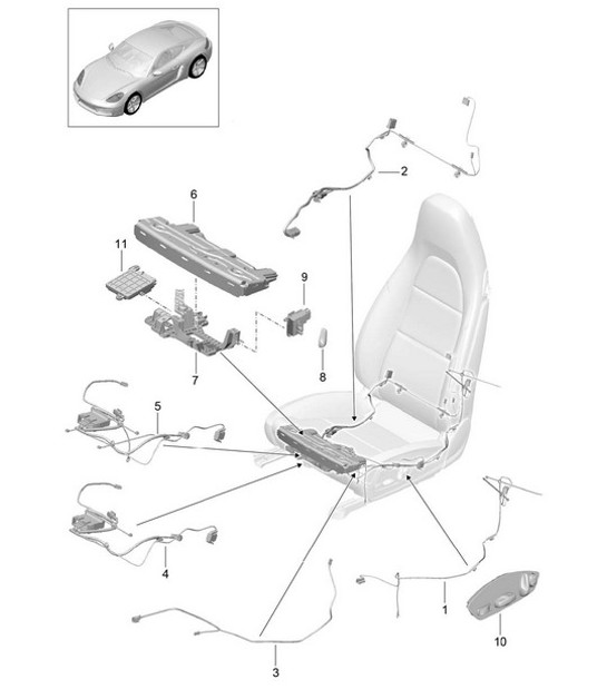 Diagram 817-025 Porsche 996 C2 3.6L 09/01-2005 Body