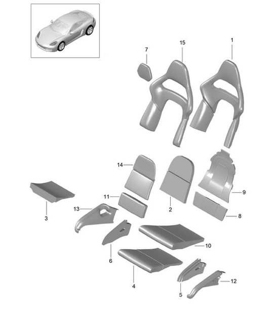 Diagram 817-062 Porsche Cayman 2.7L 987C 2006-08 Body