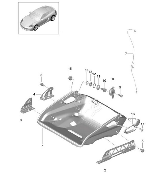Diagram 817-064 Porsche Cayman S 3.4L 987C 2005-08 Body