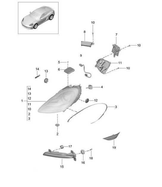 Diagram 905-001 Porsche Taycan (9J1) MK2 2024>> 