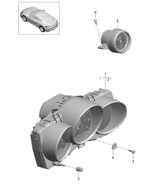 Diagram 906-000 Porsche Cayman 987C/981C (2005-2016) Electrical equipment