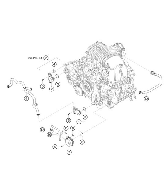 Diagram 1.1-19 Porsche 993 (911) (1994-1998) Engine