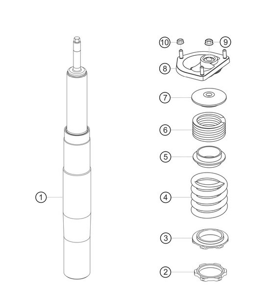 Diagram 4.4-04 Porsche 356 (1950-1965) Front Axle, Steering 