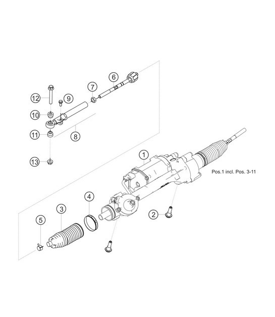 Diagram 4.4-06 Porsche 997 (911) MK1 2005-2008 Front Axle, Steering 
