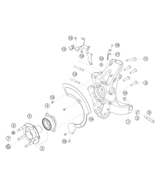 Diagram 5.5-03 Porsche Panamera S V8 4.8L Rear Axle