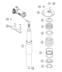 Jambe de suspension arrière compétition 982 Cayman GT4 Clubsport 2019-2020