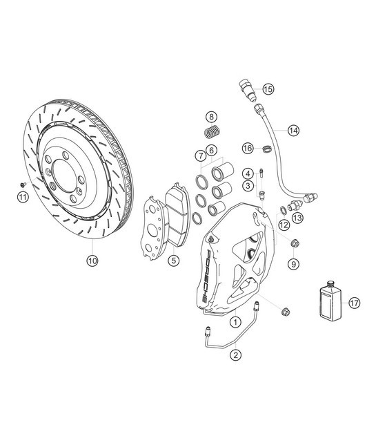 Diagram 6.6-02 Porsche Cayman 2.7L 981 2013-16 Wheels, Brakes