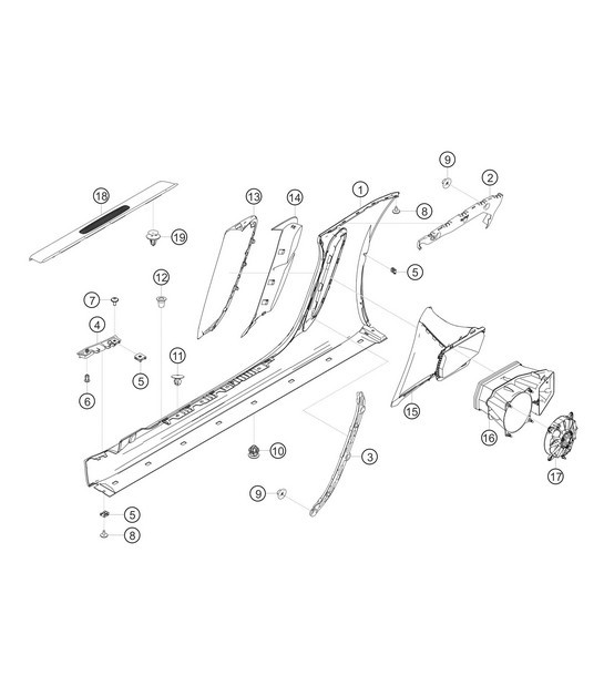 Diagram 8.8-12 Porsche Cayenne S 4.5L V8 2003>> Body