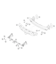 Viga de parachoques delantera 982 Cayman GT4 Clubsport 2019-2020