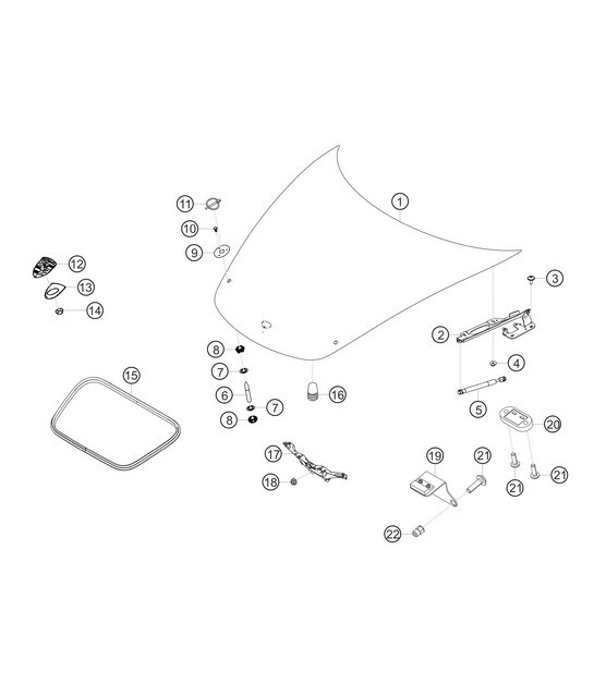 Diagram 8.8-18 Porsche Macan (95B) MK1 (2014-2018) Body