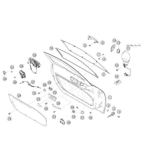 Diagram 8.8-21 Porsche 996 C4 3.4L 1997-08/01 Body