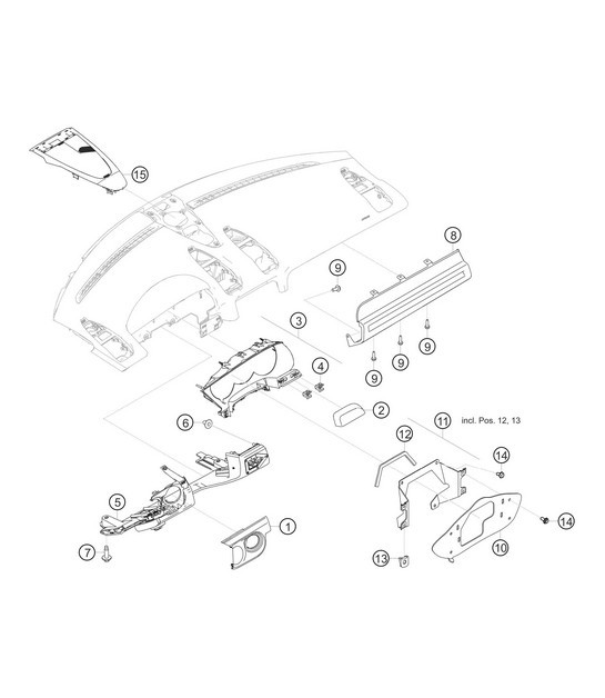 Diagram 8.8-25 Porsche 997 Carrera 4S 3.8L 2005>> Body