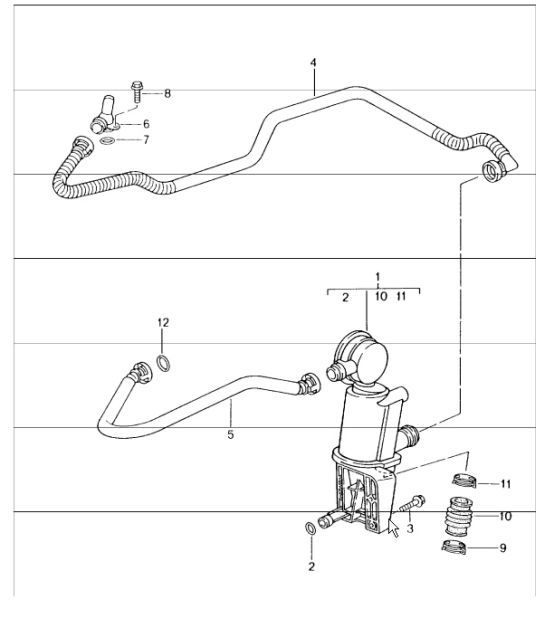 Diagram 104-10 Porsche 997 Carrera 4 3.6L 2005>> Engine
