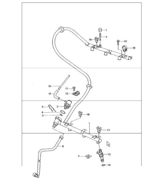Diagram 107-05 Porsche Cayenne Turbo S V8 4.8L Petrol 550HP Engine