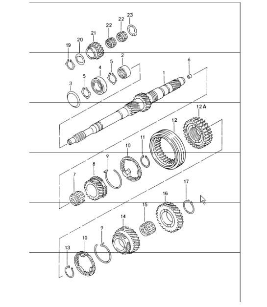 Diagram 303-00 Porsche Boxster S 981 3.4L 2012-16 Transmission