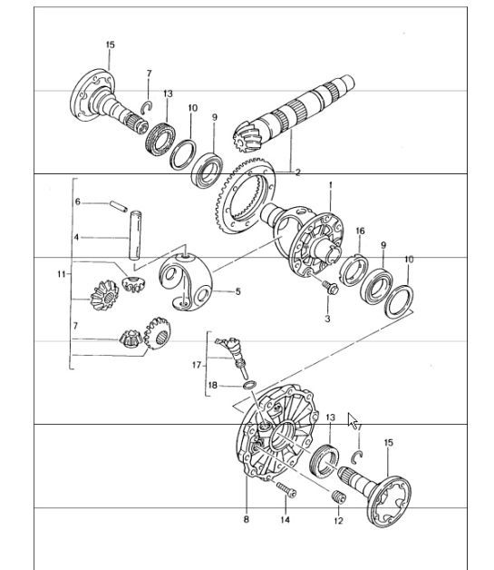Diagram 305-00 Porsche 996 C4 3.6L 09/01-2005 Transmission