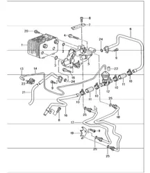 tiptronic: atf cooler, atf lines for 986 Boxster A86.00 1997-99, 986 Boxster A86.05 2000-04 and 986 Boxster S A86.20 2000-04