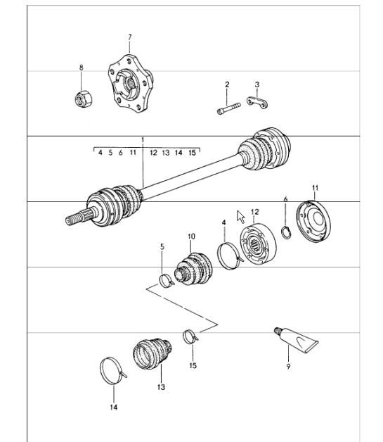 Diagram 501-05 Porsche Cayenne Turbo S 4.5L 2006>> Rear Axle