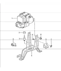 hydraulic unit, anti-lock brake system, control 986 Boxster 1997-04