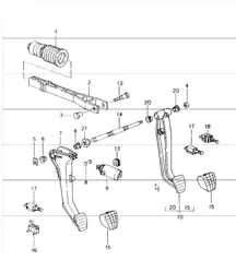 pedals 986 Boxster 1998 ONWARDS